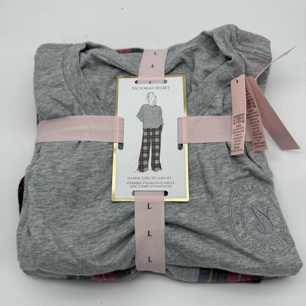 NWT- Victoria’s Secret -Large- JAMA PJ SET- 2 Pc - Flannel- Short Sleeve- $64.95